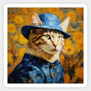 Van Gogh's cat Sticker